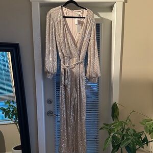 Skies Are Blue Sequin Jumpsuit